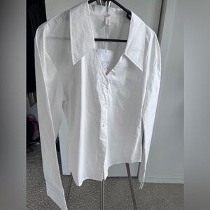 White Waist-Tied Shirt